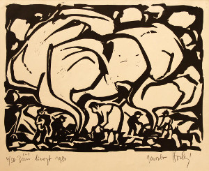 
      		Září, linoryt, 1980      	